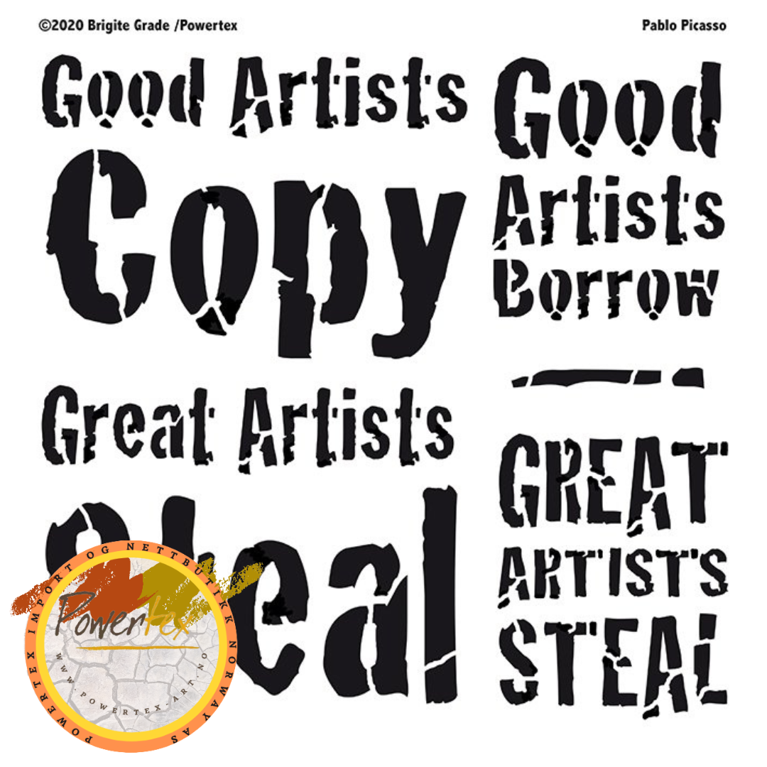 Sjablonger, Good artist copy 30x30 cm ( billig salg)