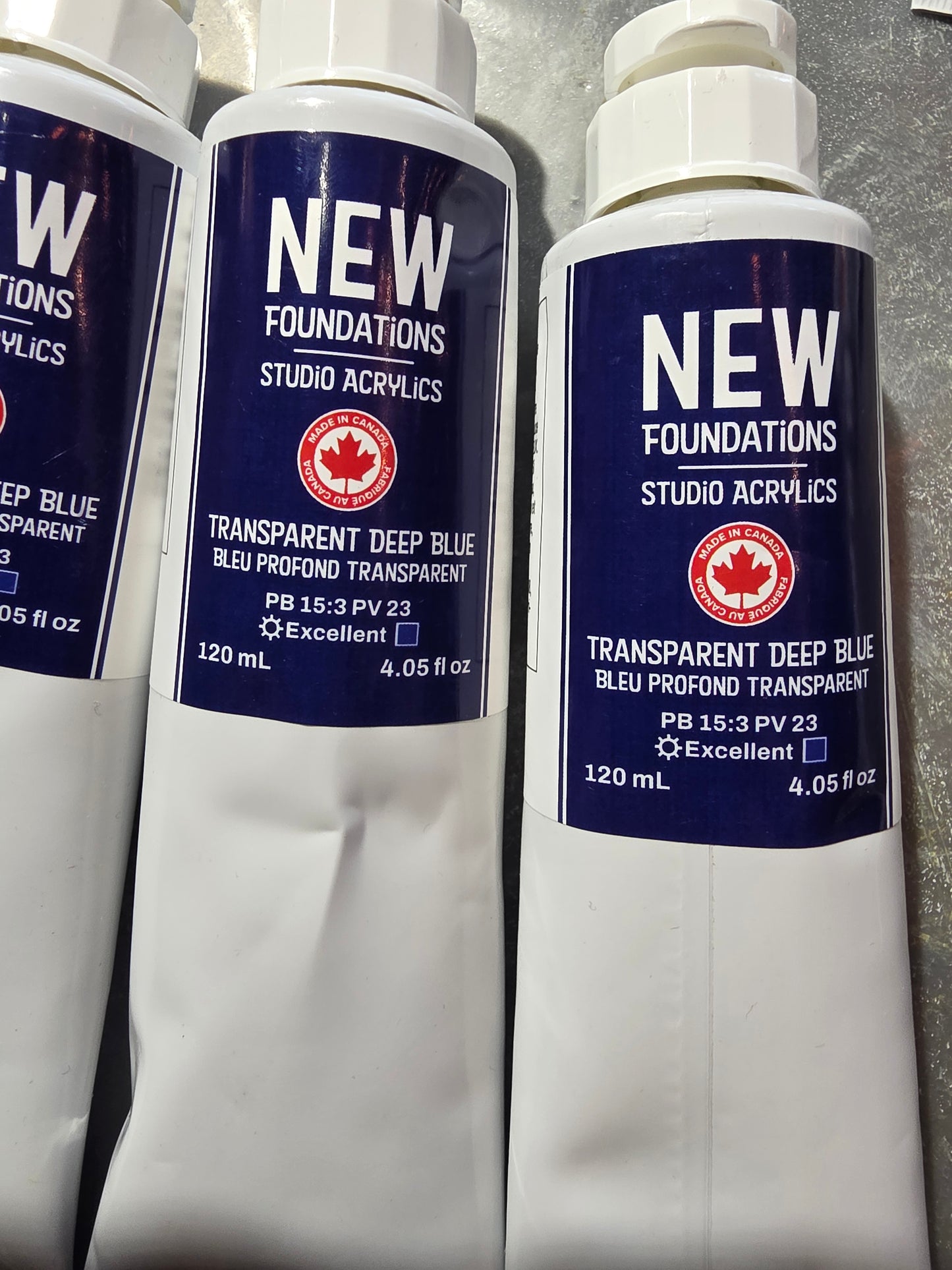 Tri-art: TA37552 New Foundations Acrylic Transparent Deep Blue 120mL