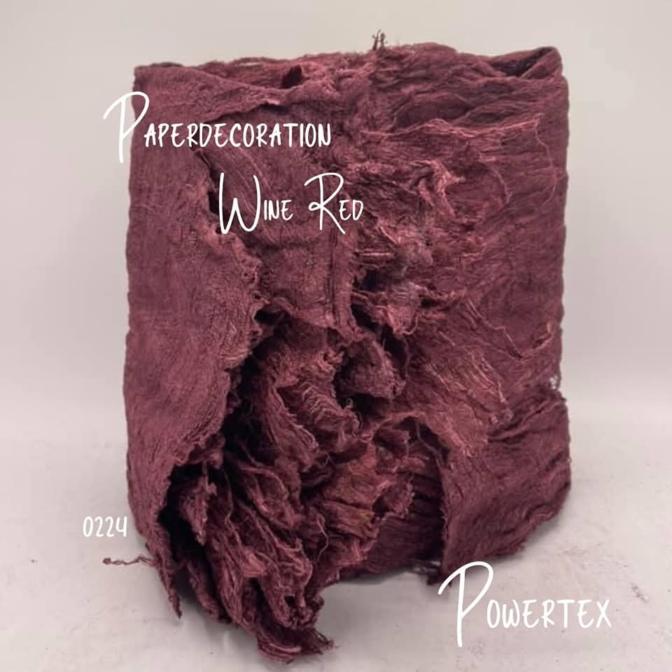 Tekstiler etc, Paperdecoration 100gr burgunder