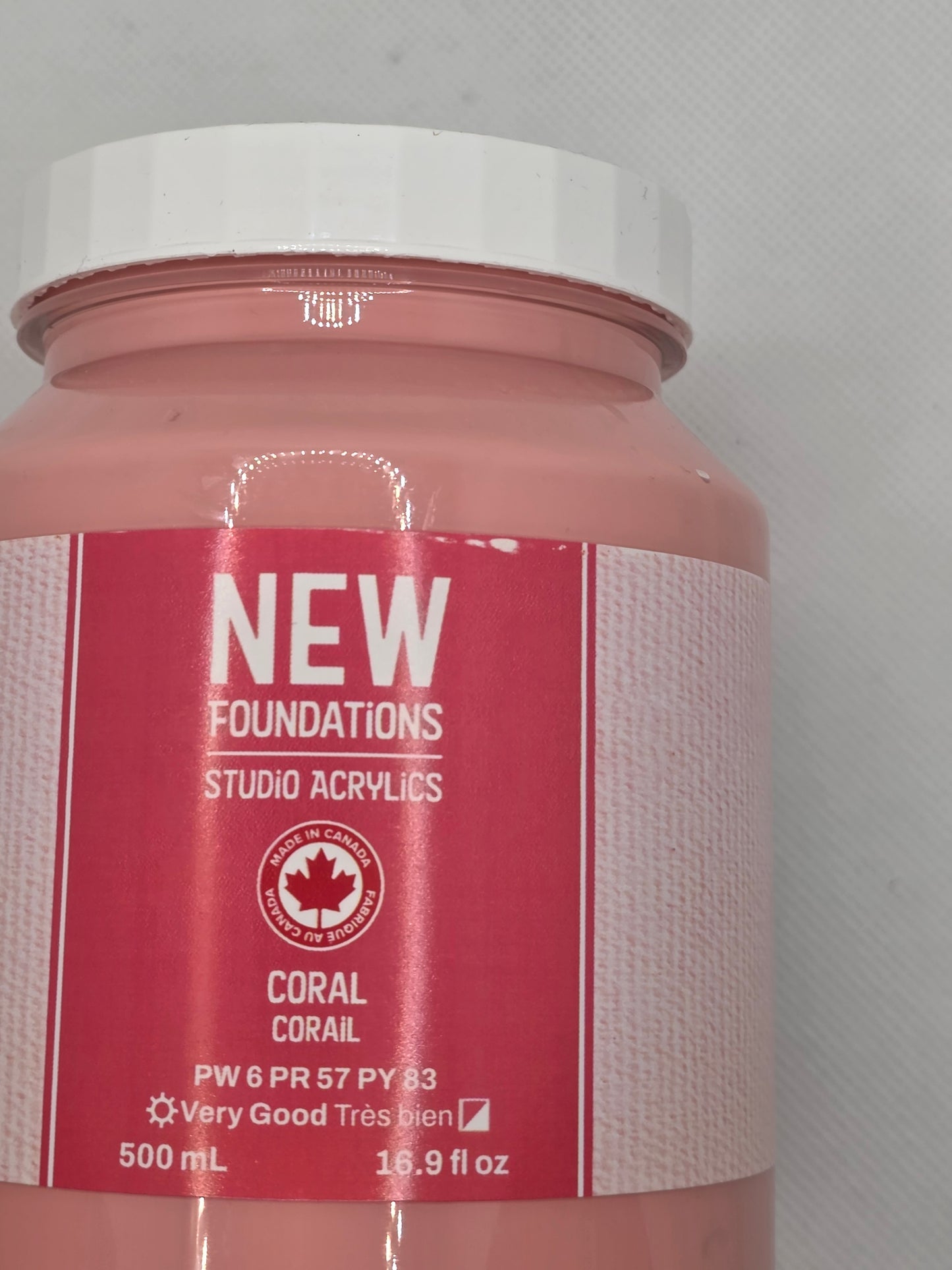 Tri-art: TA36904 New Foundations Acrylic Coral 500mL