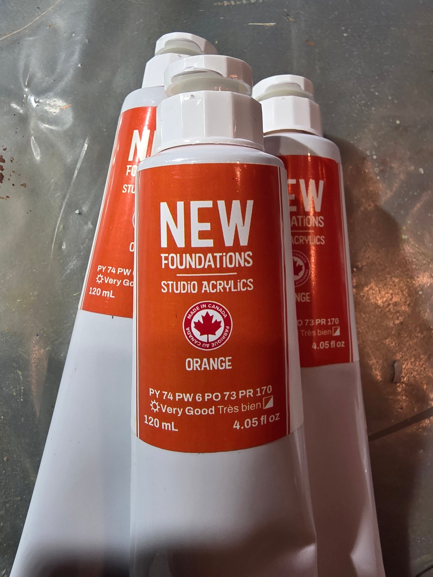 Tri-art: TA36916 New Foundations Acrylic Orange 500mL