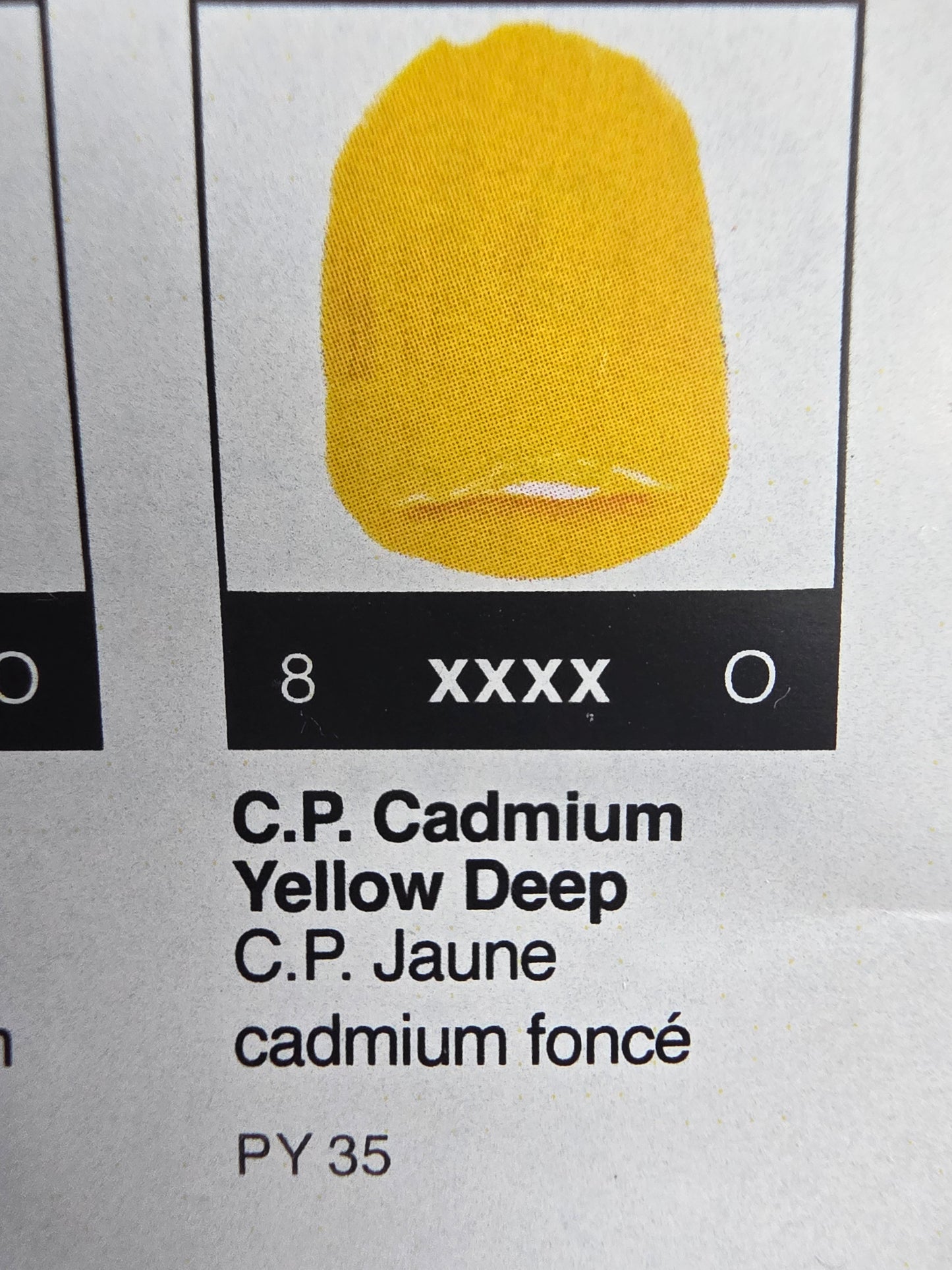 TA2235 Tri-Art High Viscosity C.P. Cadmium Yellow Deep 60mL Tube 8