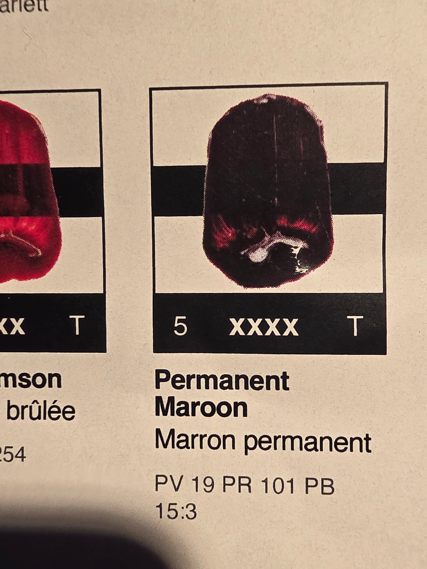 TA1879 Tri-Art High Viscosity Permanent Maroon 60mL Tube 5