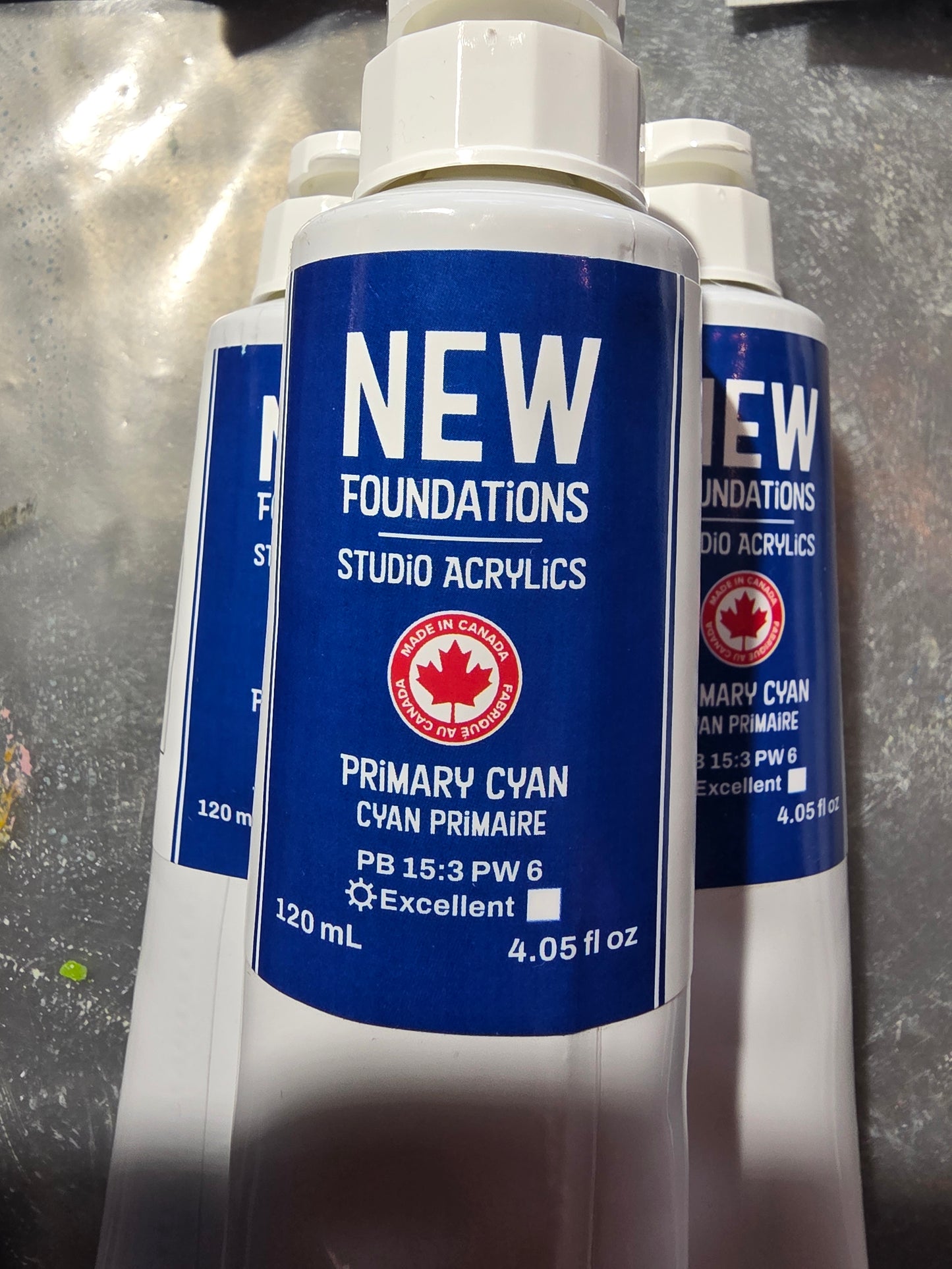 Tri-art: TA36884 New Foundations Acrylic Primary Cyan 120mL