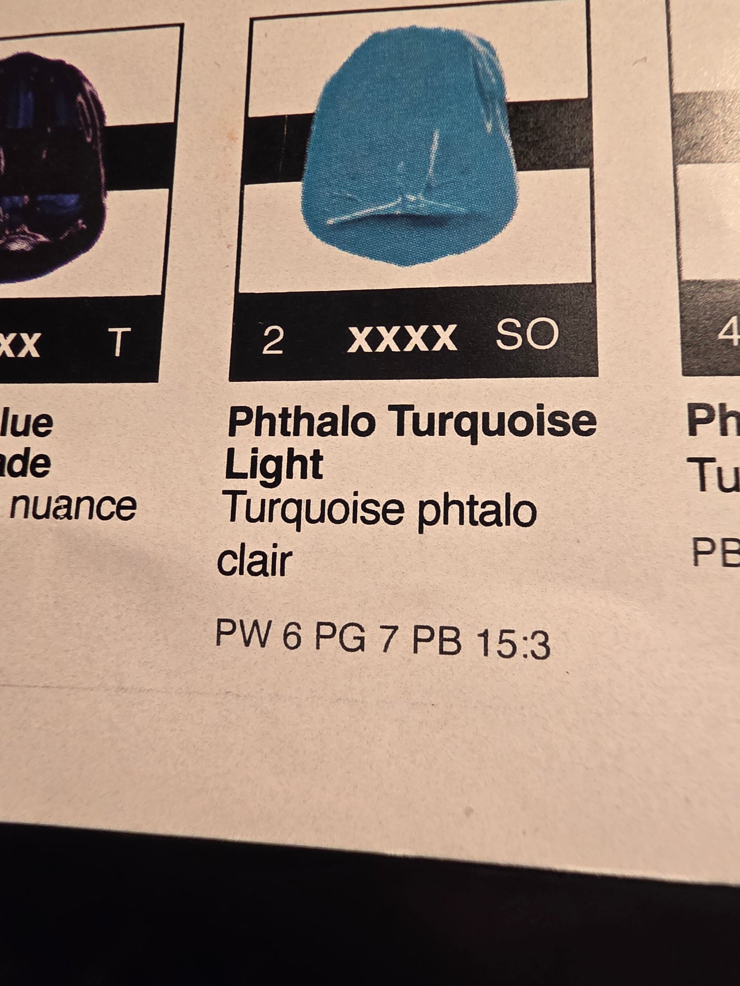 TA1977 Tri-Art High Viscosity Phthalo Turquoise Light 60mL Tube 2