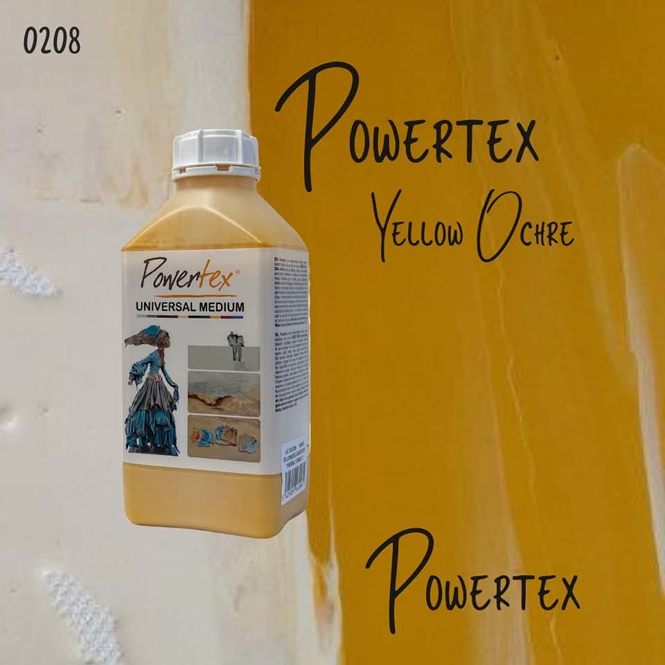 Fast lavpris, Universalmedium Powertex 1kg – Yellow Ochre, Waterproof. nr 0208,