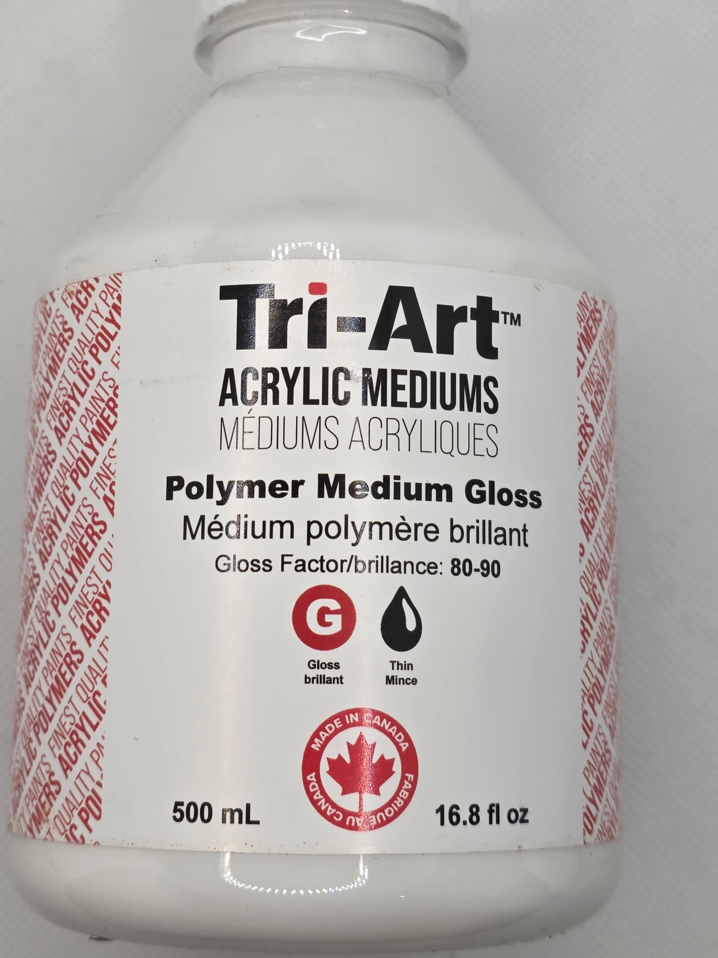TA1372 Tri-Art Mediums Polymer Medium Gloss 500mL