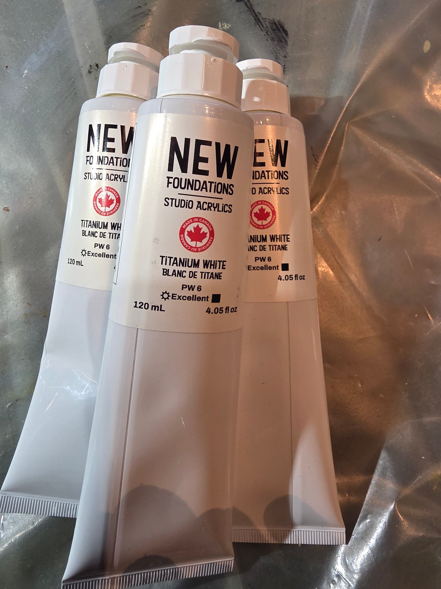 Tri-art: TA36893 New Foundations Acrylic Titanium White 120mL