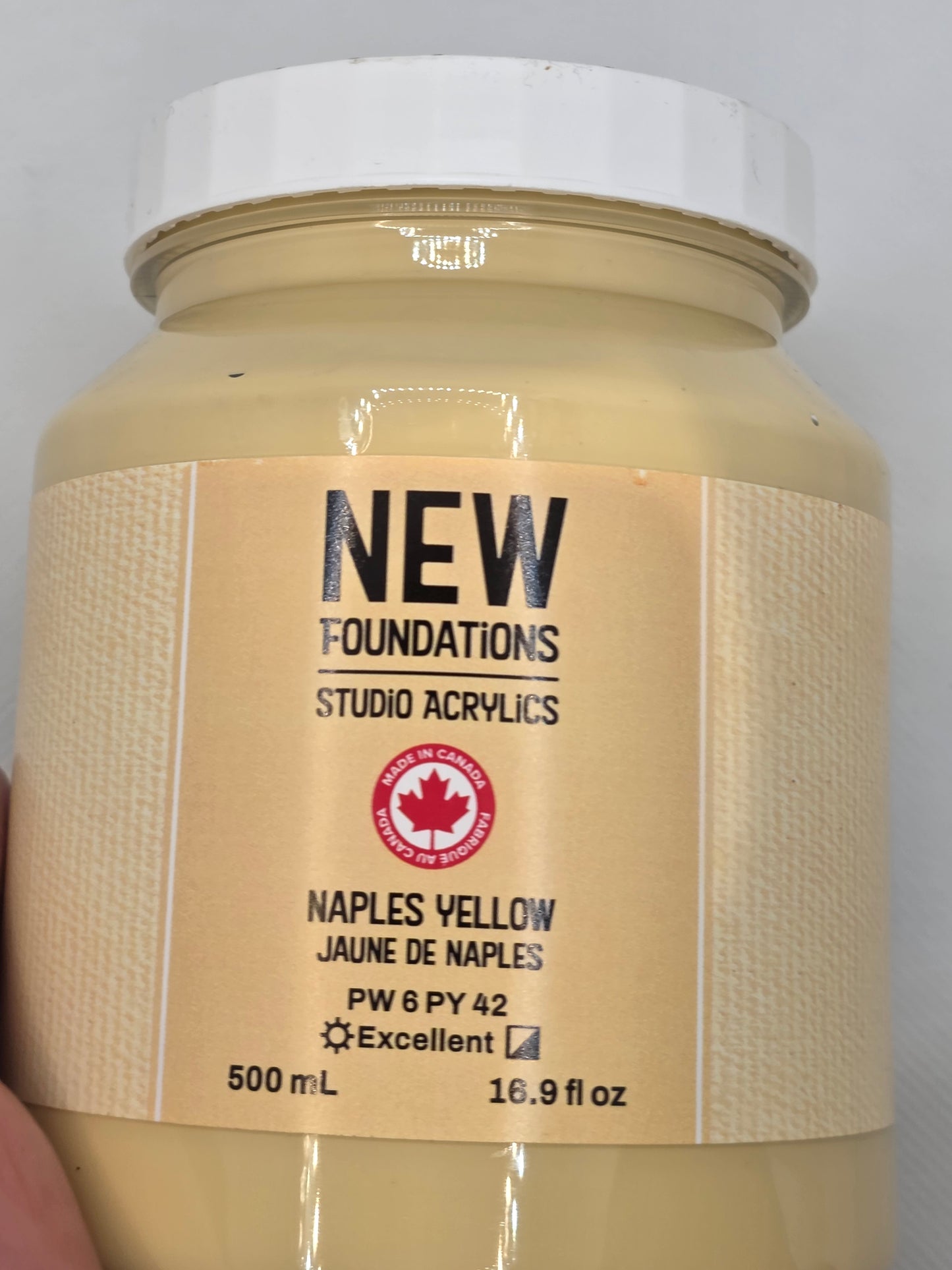Tri-art: TA36878 New Foundations Acrylic Naples Yellow 120mL