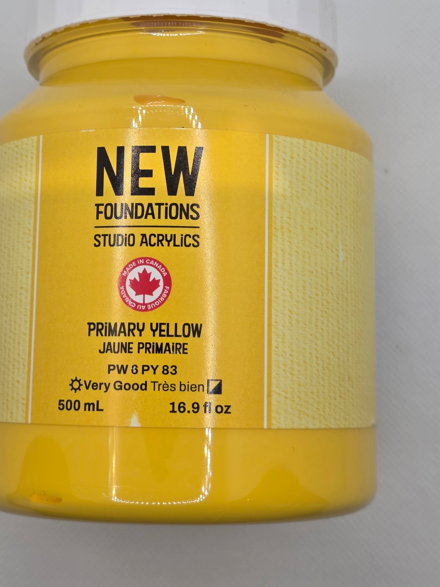 Tri-art: TA36886 New Foundations Acrylic Primary Yellow 120mL
