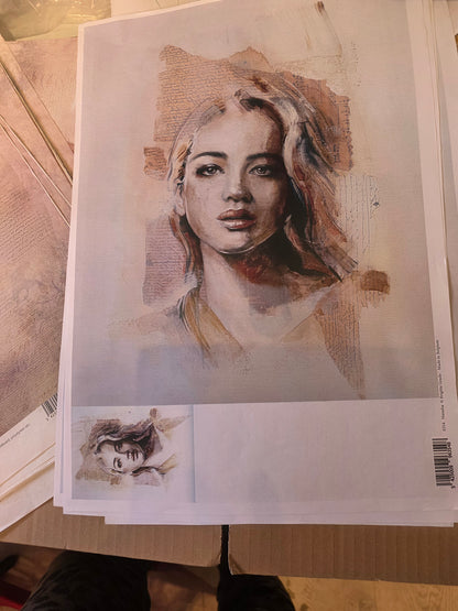 Lim/lakk og varnish;  Coat Mat- 250 ml, nr 0006, 10 silkepapir/ print bilder på kjøpet