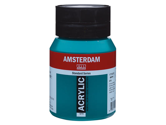Amsterdam 500 ml. Akryl Standard, - 675 Phthalo green