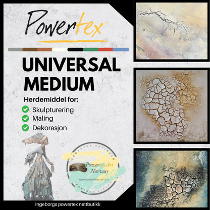 Fast lavpris, Universalmedium Powertex 500 ml.–  tappet over fra 5 kg.  Mørk Bronse, waterproof.