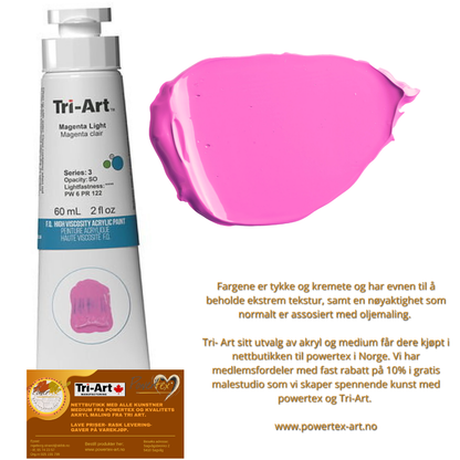 TA1865	Tri-Art High Viscosity	Magenta Light	60mL Tube	3