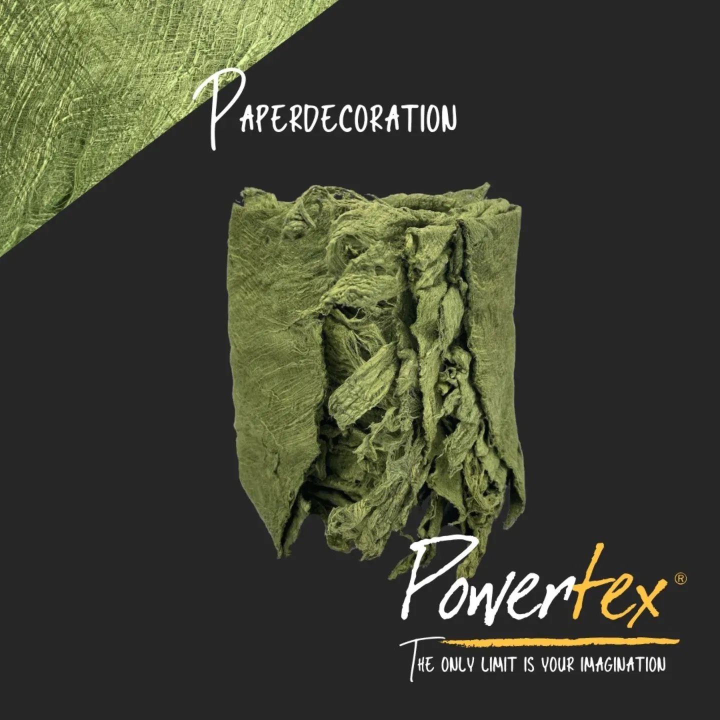 Tekstiler etc, Paperdecoration 500gr - mose grønn