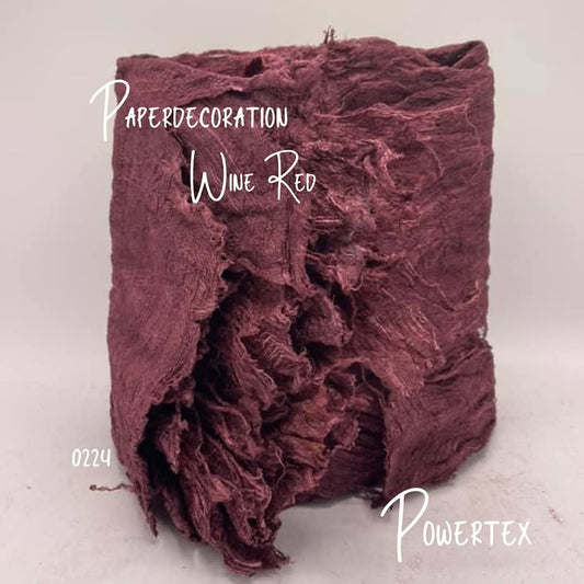 Tekstiler etc, Paperdecoration 100gr burgunder