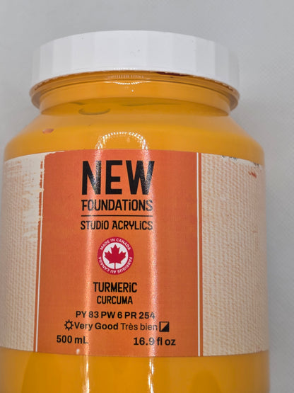 Tri-art: TA36930	New Foundations Acrylic	Turmeric	500mL