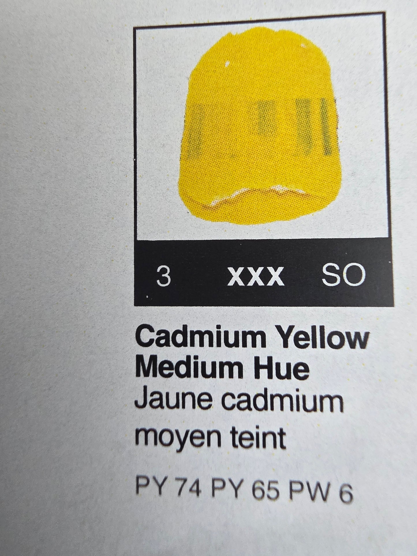 TA2172	Tri-Art High Viscosity	Cadmium Yellow Medium (Hue)	60mL Tube	3