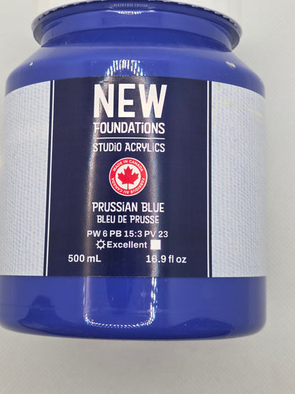 Tri-art: TA36923	New Foundations Acrylic	Prussian Blue	500mL
