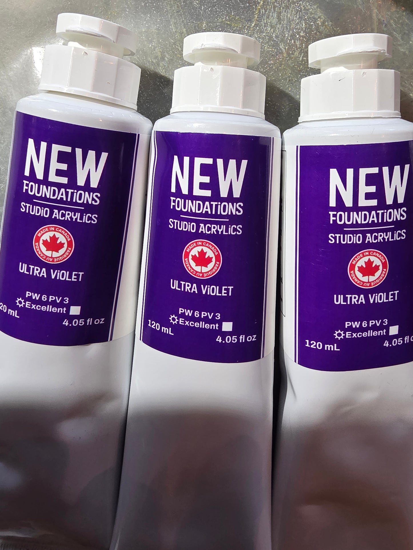 Tri-art: TA36896	New Foundations Acrylic	Ultra Violet	120mL