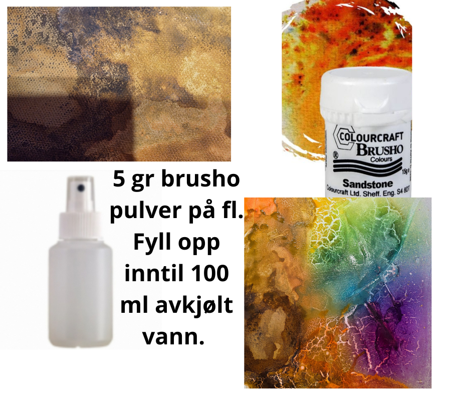 Brusho, Sand stone 5 gr - til 100 ml. m dusjeflaske