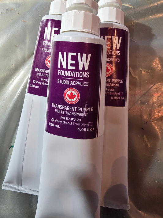 Tri-art: TA37555	New Foundations Acrylic	Transparent Purple	120mL