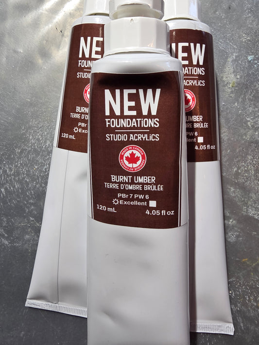 Tri-art: TA36866	New Foundations Acrylic	Burnt Umber	120mL
