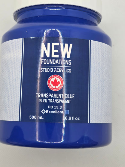 Tri-art: TA37550	New Foundations Acrylic	Transparent Blue	120mL