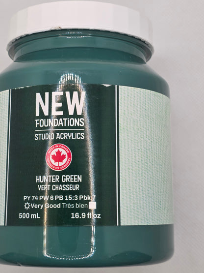 Tri-art: TA36871	New Foundations Acrylic	Hunter Green	120mL