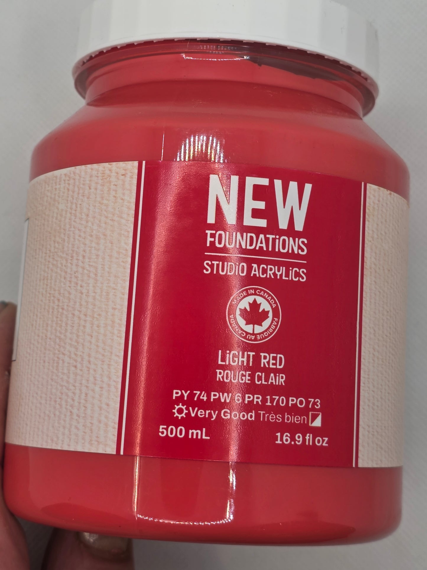 Tri-art: TA37547	New Foundations Acrylic	Light Red	120mL