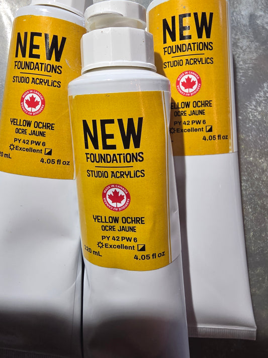 Tri-art: TA36897	New Foundations Acrylic	Yellow Ochre	120mL