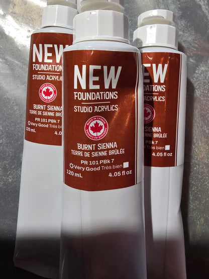 Tri-art: TA36865	New Foundations Acrylic	Burnt Sienna	120mL