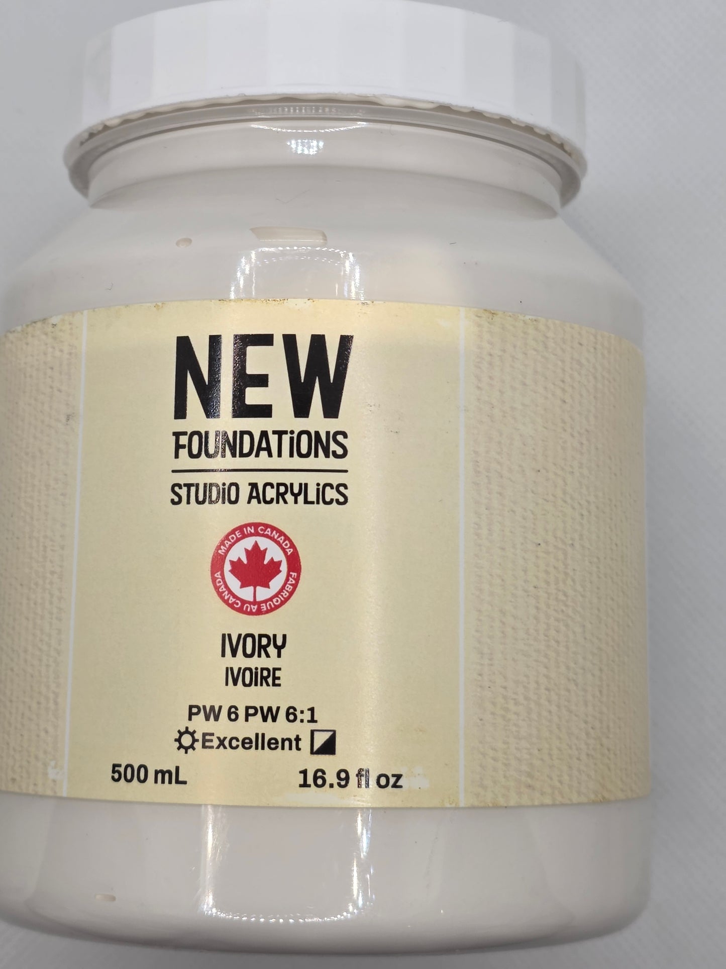 Tri-art: TA36908	New Foundations Acrylic	Ivory	500mL