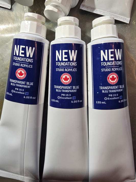 Tri-art: TA37550	New Foundations Acrylic	Transparent Blue	120mL