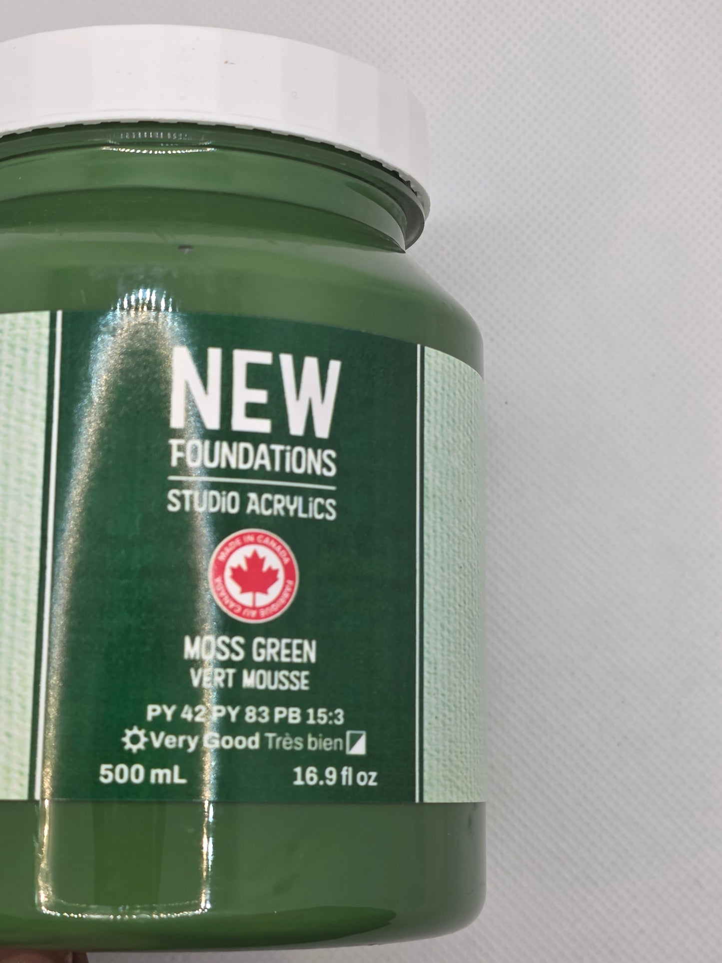 Tri-art:TA36913	New Foundations Acrylic	Moss Green	500mL