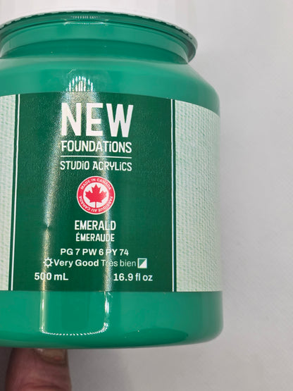 Tri-art: TA36905	New Foundations Acrylic	Emerald	500mL