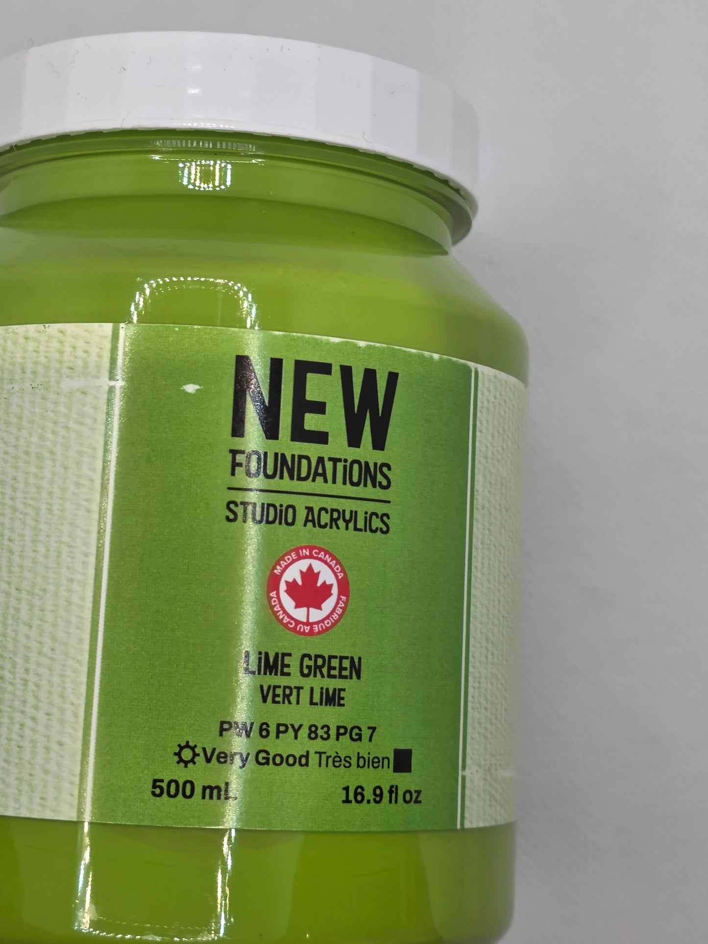Tri-art: TA36911	New Foundations Acrylic	Lime Green	500mL