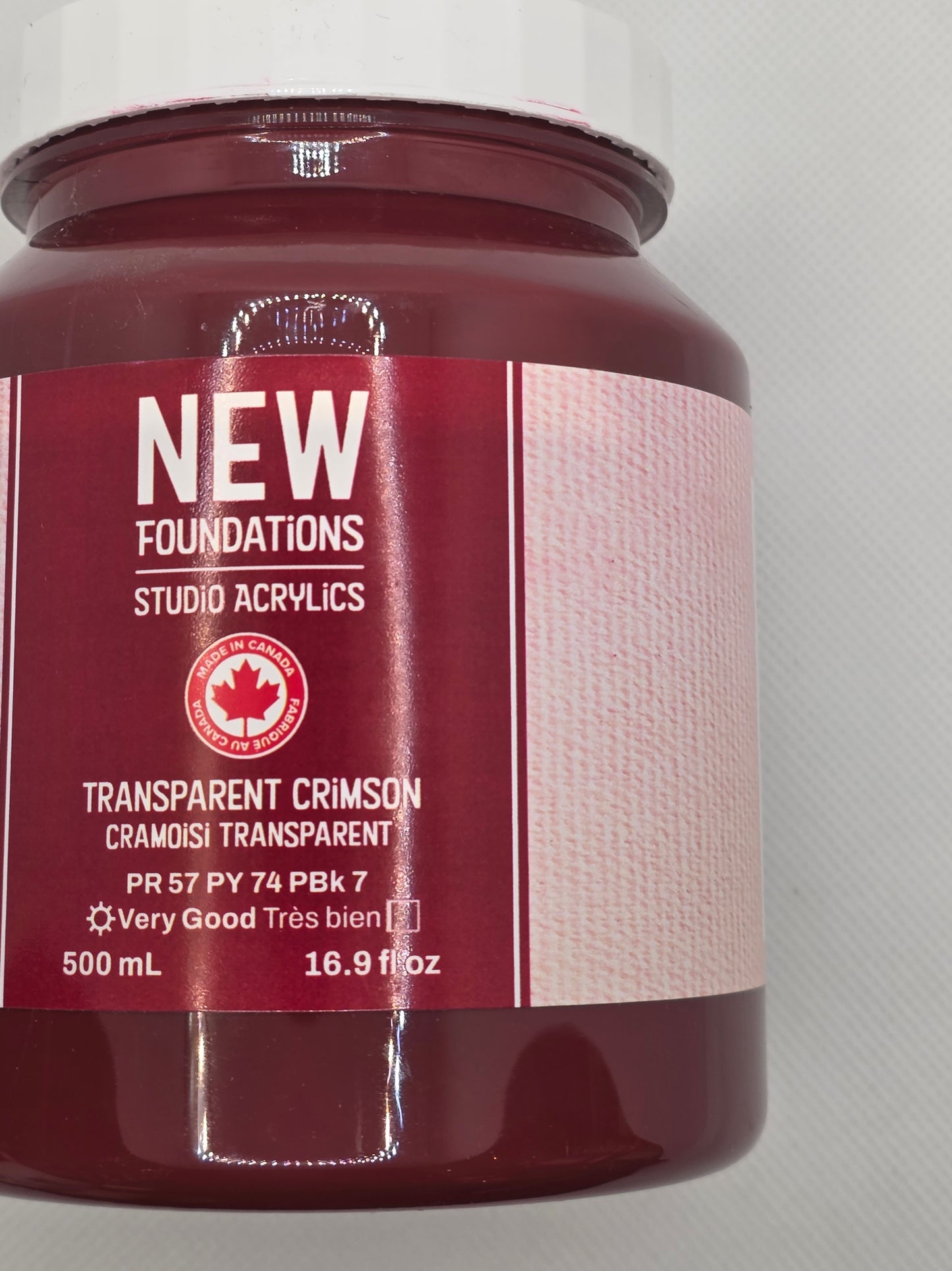 Tri-art: TA37575	New Foundations Acrylic	Transparent Crimson	500mL