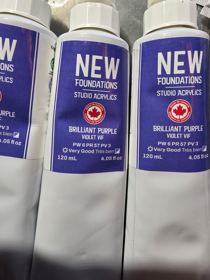 Tri-art: TA36864	New Foundations Acrylic	Brilliant Purple	120mL