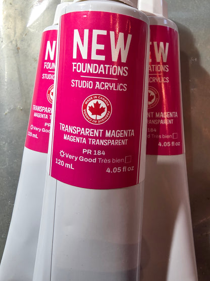 Tri-art: TA36885	New Foundations Acrylic	Primary Magenta	120mL