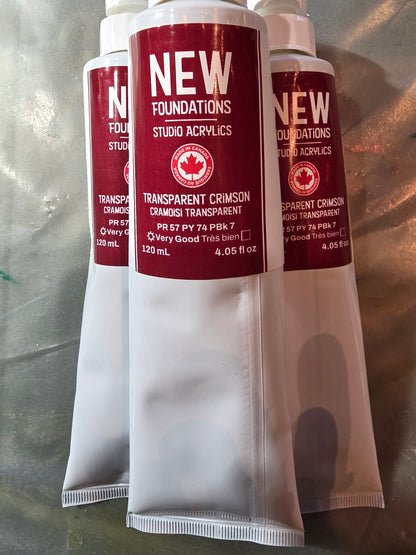Tri-art: TA37551	New Foundations Acrylic	Transparent Crimson	120mL