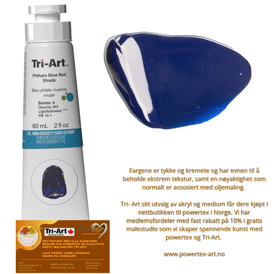 TA1010	Tri-Art High Viscosity	Phthalo Blue Red Shade	60mL Tube	4