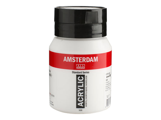 Fast lavpris, Amsterdam 500 ml 105 Titanium white