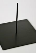 Sokler, svart stål sokel 12x12 cm 1 pinnet
