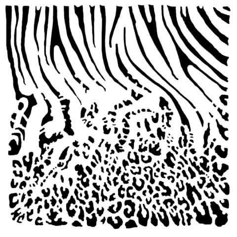 Sjablonger, Zebra 30x30 cm