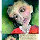 Fast lavpris, print bilde, The girl with brown eyes A3